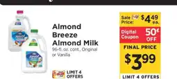 ShopRite Almond Breeze Almond Milk offer