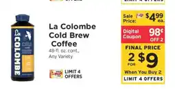 ShopRite LA COLOMBE COLD BREW COFFEE offer