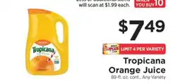 ShopRite Tropicana Orange Juice offer