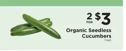 ShopRite Organic Seedless Cucumbers offer