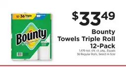 ShopRite Bounty Towels Triple Roll 12-Pack offer