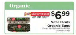 ShopRite Vital Farms Organic Eggs offer