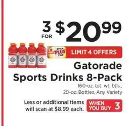 ShopRite Gatorade Sports Drinks 8-Pack offer