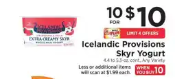 ShopRite Icelandic Provisions Skyr Yogurt offer