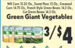 Marino's Supermarket Green Giant Vegetables offer