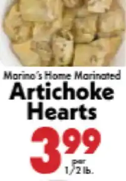 Marino's Supermarket Marino's Home Marinated Artichoke Hearts offer
