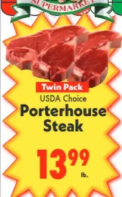 Marino's Supermarket USDA Choice Porterhouse Steak offer