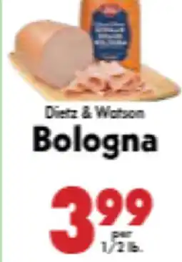 Marino's Supermarket Dietz & Watson Bologna offer