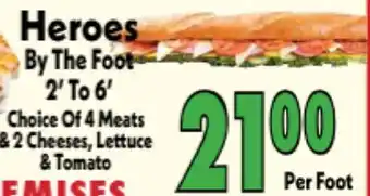 Marino's Supermarket Heroes By The Foot offer