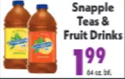 Marino's Supermarket Snapple Teas & Fruit Drinks offer