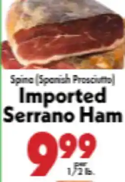 Marino's Supermarket Spina (Spanish Prosciutto) Imported Serrano Ham offer
