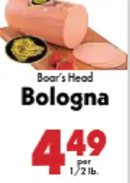 Marino's Supermarket Boar's Head Bologna offer