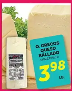 El Paso Grande O. GRECOS QUESO RALLADO offer