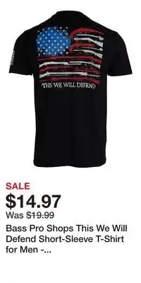 Cabela's Bass Pro Shops This We Will Defend Short-Sleeve T-Shirt for Men - Black - S offer