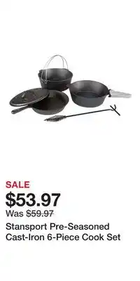 Cabela's Stansport Pre-Seasoned Cast-Iron 6-Piece Cook Set offer