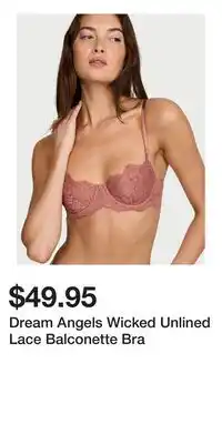 Victoria's Secret Dream Angels Wicked Unlined Lace Balconette Bra offer