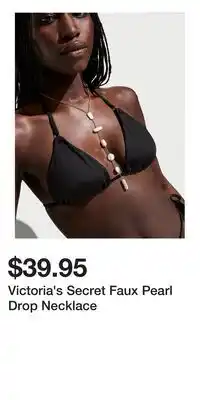 Victoria's Secret Victoria's Secret Faux Pearl Drop Necklace offer