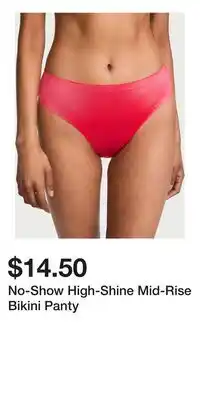 Victoria's Secret No-Show High-Shine Mid-Rise Bikini Panty offer