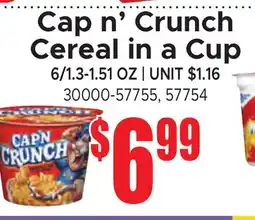 Jetro Cap n' Crunch Cereal in a Cup offer