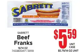 Jetro SABRETT Beef Franks offer