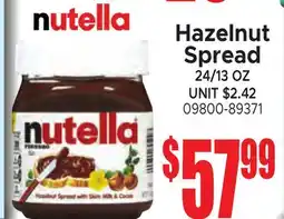 Jetro Nutella Hazelnut Spread offer