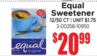 Jetro Equal Sweetener offer