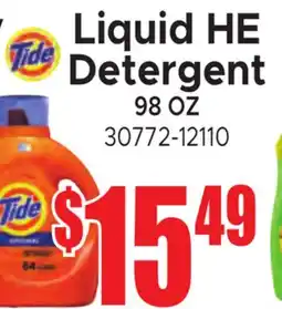 Jetro Tide Liquid HE Detergent offer