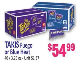 Jetro TAKIS Fuego or Blue Heat offer