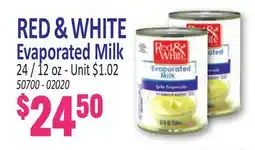 Jetro RED & WHITE Evaporated Milk offer
