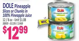 Jetro DOLE Pineapple Slices or Chunks in 100% Pineapple Juice offer