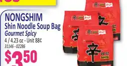 Jetro NONGSHIM Shin Noodle Soup Bag Gourmet Spicy offer