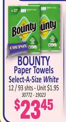 Jetro BOUNTY Paper Towels Select-A-Size White offer