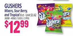 Jetro GUSHERS Mixers, Sour Berry, and Tropical 8 ct offer