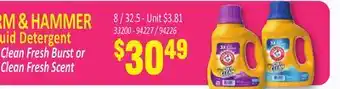 Jetro ARM & HAMMER Liquid Detergent offer