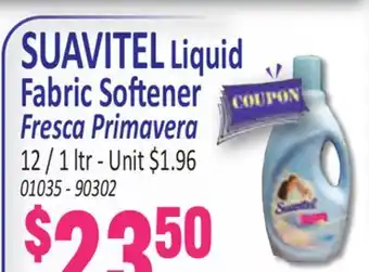 Jetro SUAVITEL Liquid Fabric Softener offer