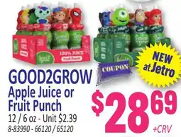 Jetro GOOD2GROW Apple Juice or Fruit Punch offer