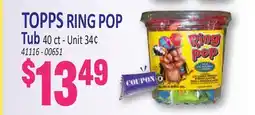 Jetro TOPPS RING POP Tub offer