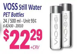 Jetro VOSS still Water PET Bottles offer