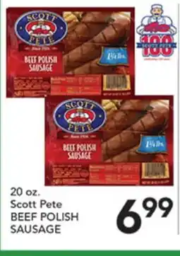 Pete's Fresh Market Scott Pete BEEF POLISH SAUSAGE offer
