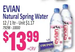 Jetro EVIAN Natural Spring Water offer