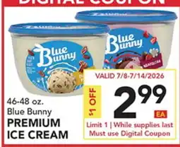Pete's Fresh Market Blue Bunny PREMIUM ICE CREAM offer