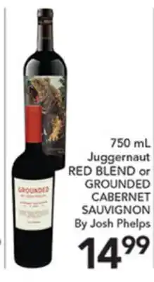 Pete's Fresh Market Juggernaut RED BLEND or GROUNDED CABERNET SAUVIGNON offer