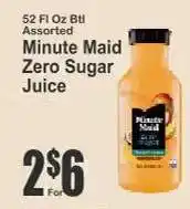Key Food Minute Maid Zero Sugar Juice offer