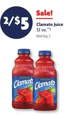 Family Dollar Clamato Juice offer
