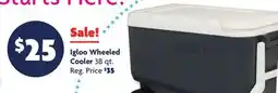 Family Dollar Igloo Wheeled Cooler offer