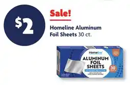 Family Dollar Homeline Aluminum Foil Sheets offer