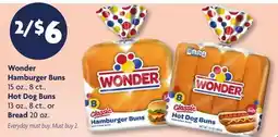 Family Dollar Wonder Hamburger Buns, Hot Dog Buns offer