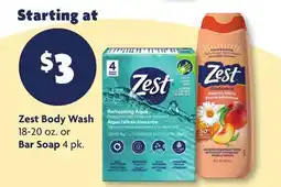 Family Dollar Zest Body Wash 18‑20 oz. or Bar Soap 4 pk offer