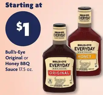 Family Dollar Bull's-Eye Original or Honey BBQ Sauce offer