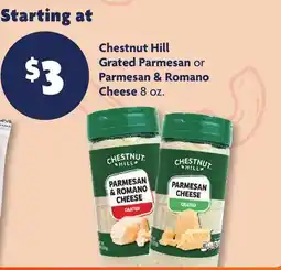 Family Dollar Chestnut Hill Grated Parmesan or Parmesan & Romano Cheese offer